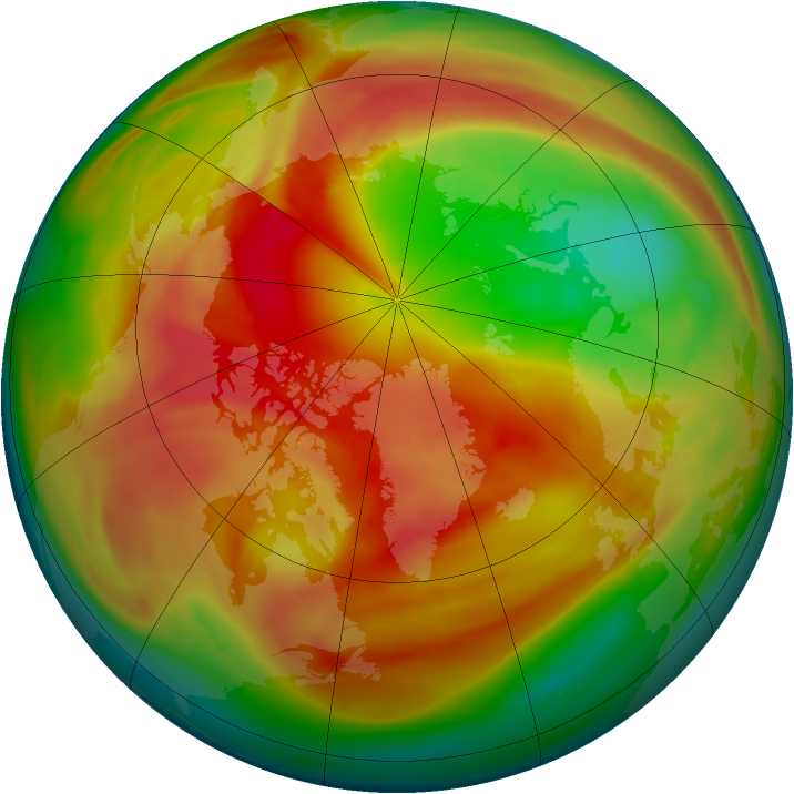 Arctic ozone map for 01 March 2007